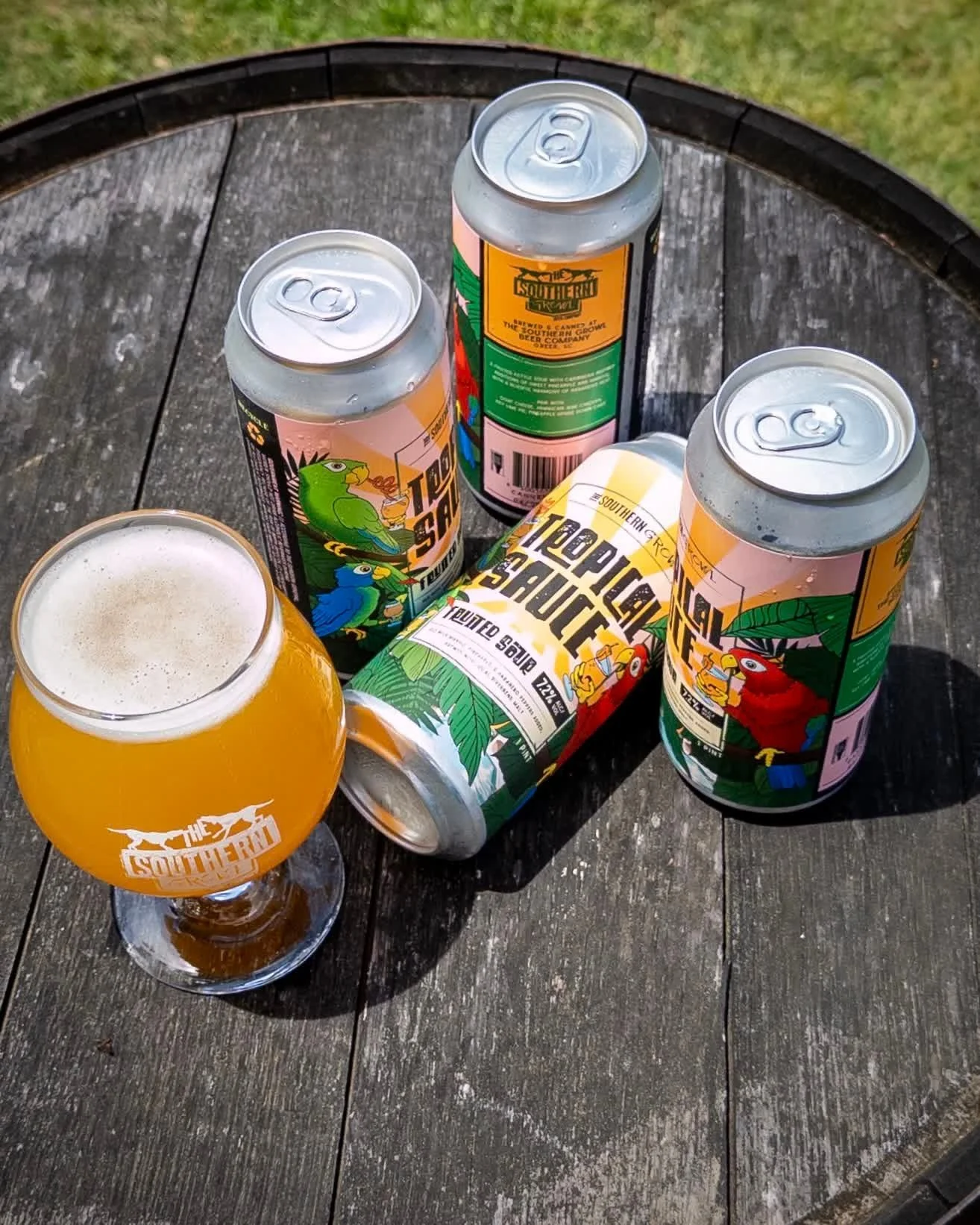 TROPICAL SAUCE
Spicy Fruited Sour, 7.2%

A fruited kettle sour with Caribbean inspired additions of sweet pineapple and mango, with a blissful harmony of habanero heat. 

Tropical Sauce available now on draft and in 16oz cans to-go. Full drink and fo