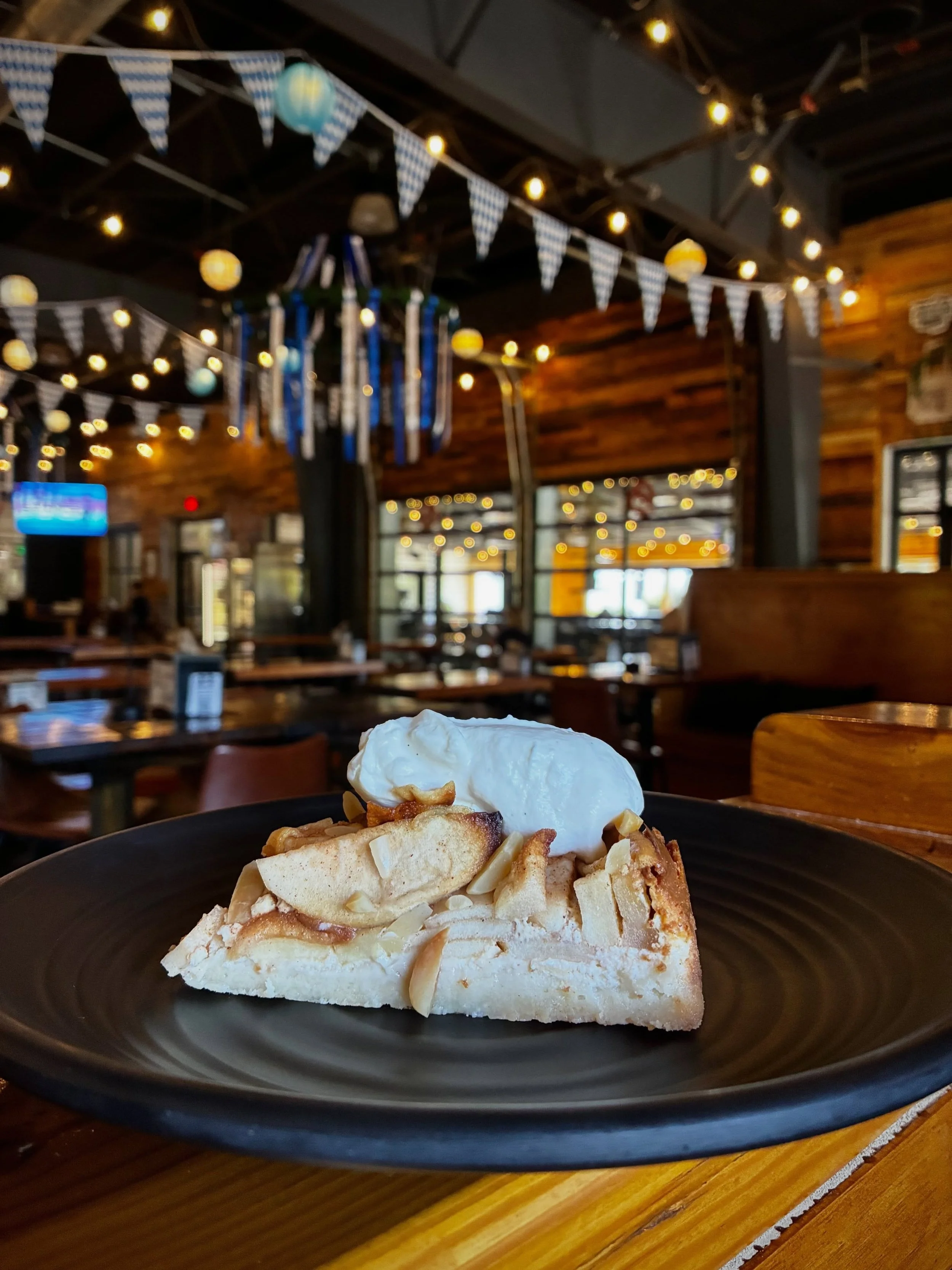 GROWLFEST is this Saturday! All day 10Am-11PM
We&rsquo;ll have live music from @tccostello123 @pharaohs864 @the_high_tides 

APPLE BAVARIAN TORTE flaky short crust base with cream cheese cinnamon apple filling topped with whipped cream fraiche. 
Avai