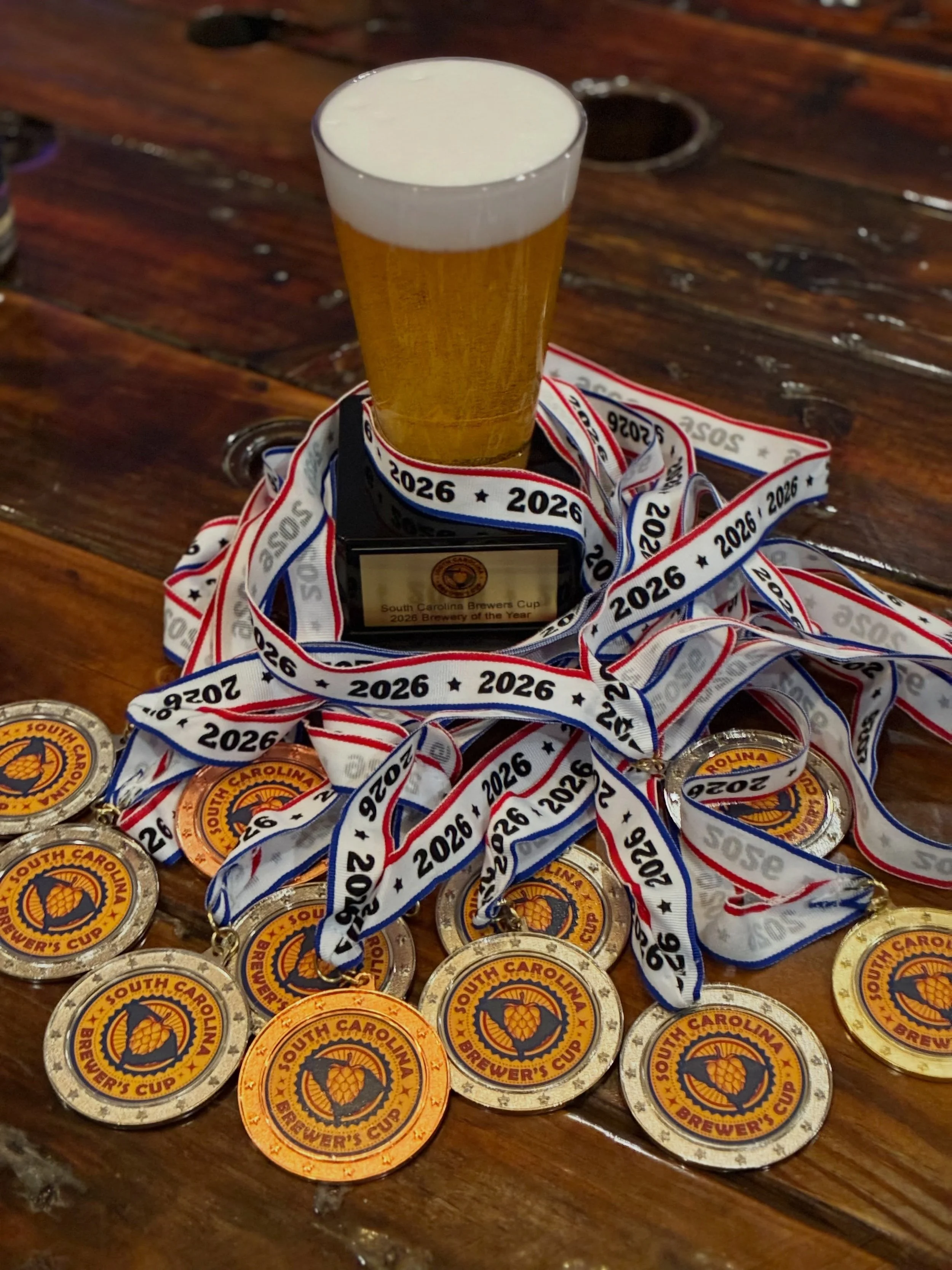 On Monday night in Columbia at the South Carolina Brewers Cup we won a few awards. 
🥇Bock of Least Resistance 
🥈Right Dog Red
🥈Left Dog Lager
🥈Howler Bock
🥈Tiki Tailwagger
🥈Das Growlenbier 
🥈Gr&ouml;wl Kolsch
🥈Radiant Positivity 
🥈Quad Bless