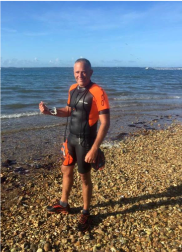 Early morning swim in Lee-on-the-Solent