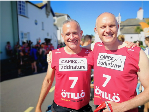 Race day, a few minutes before the start. The "Before" photo still looking fresh.