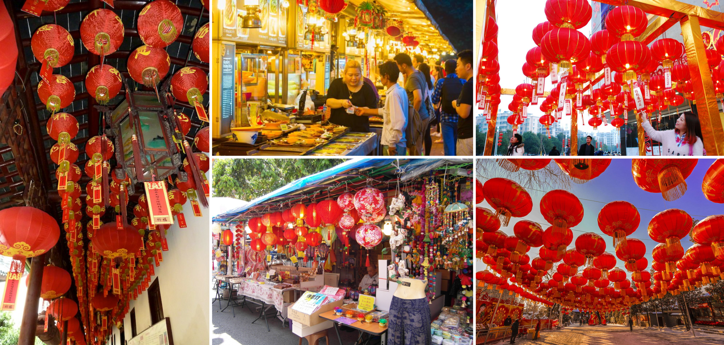 The reality of red Chinese lanterns in real life