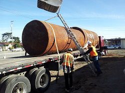 UST Loaded Onto Truck for Disposal