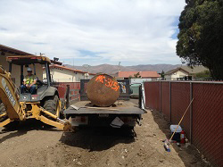 Removed UST Loaded Onto Truck