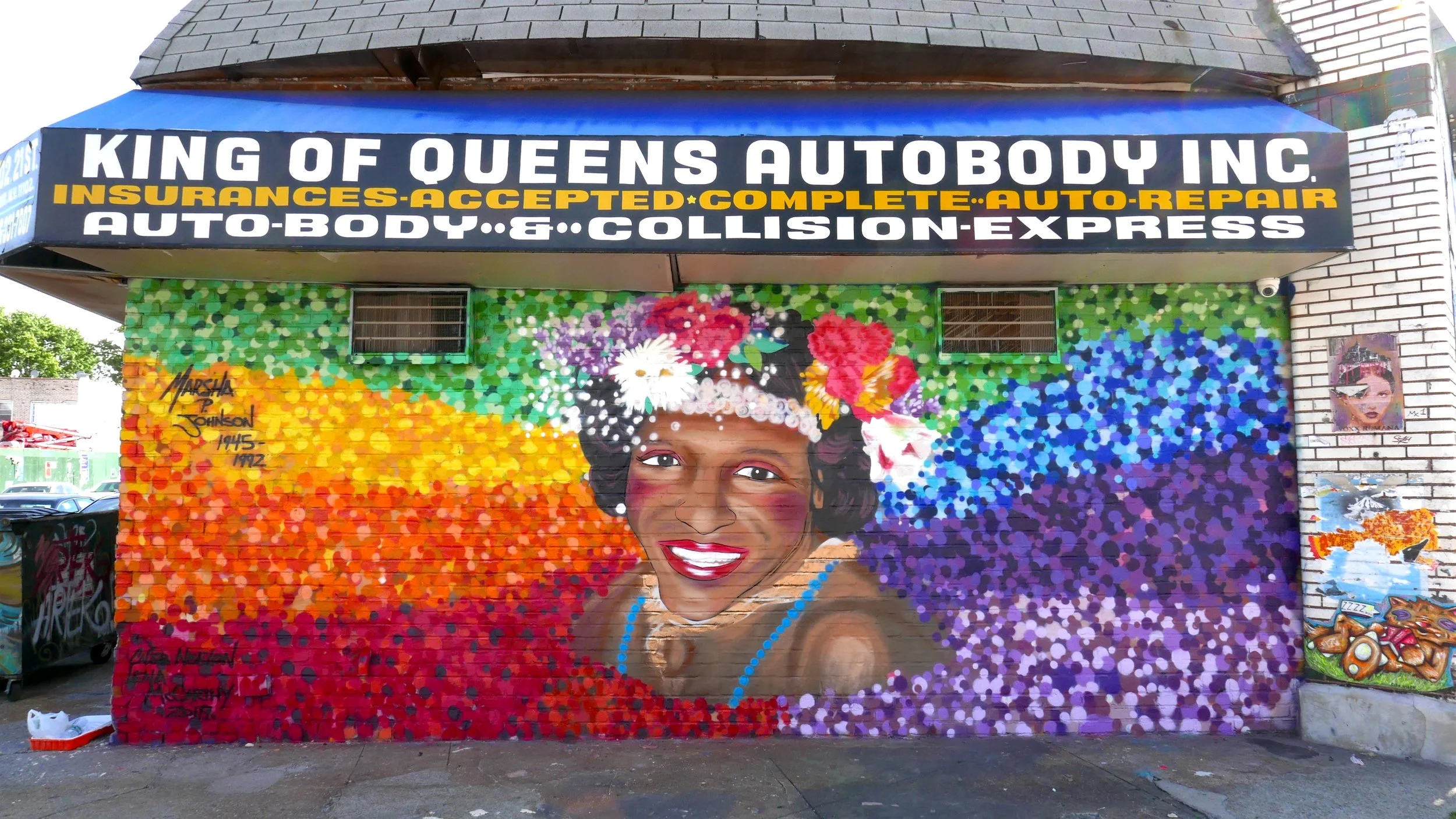 Marsha P. Johnson with Lena in Queens, 2019