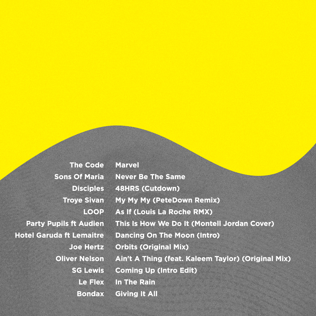 Track listing from my latest set from Bathtub Gin