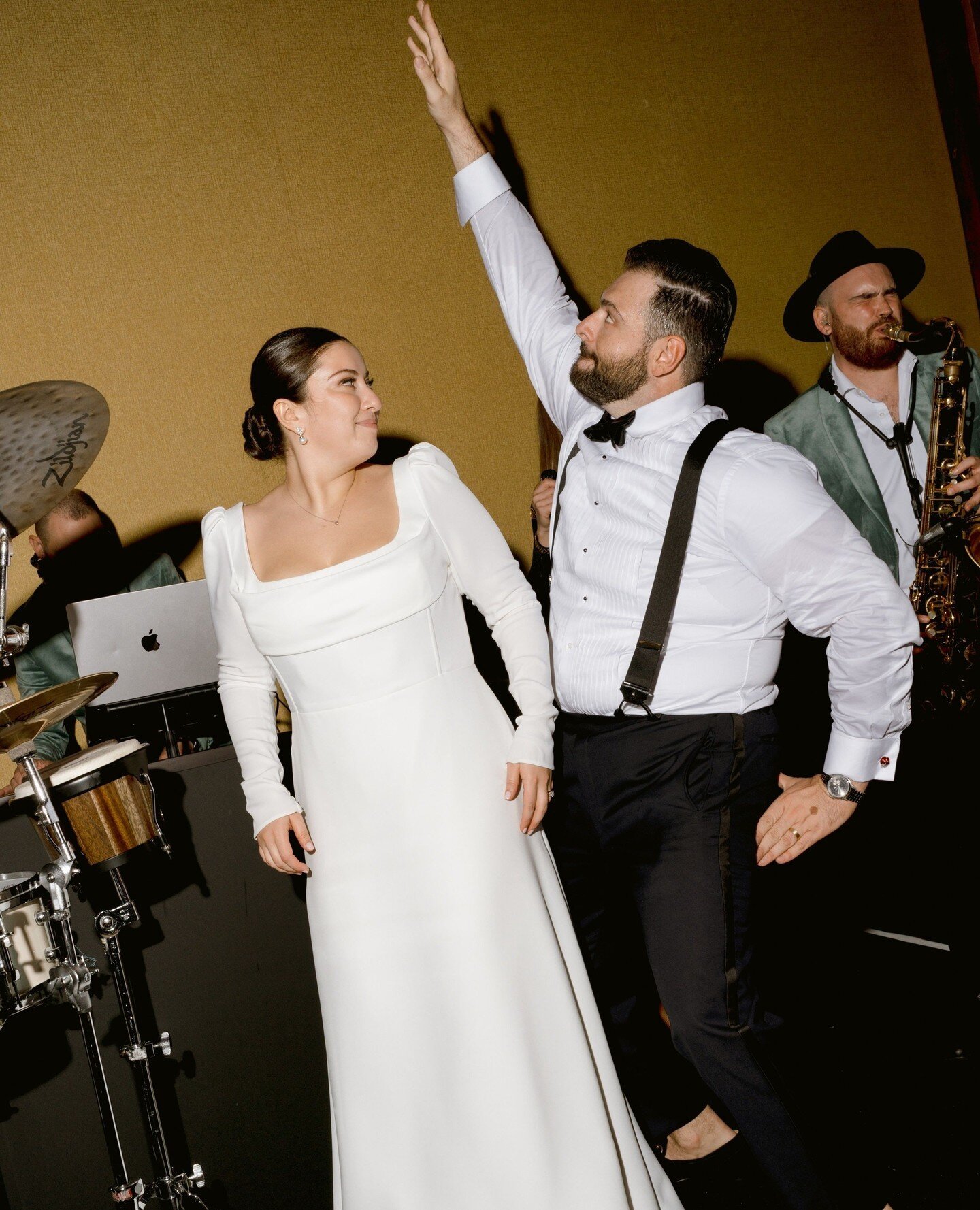 We love having the Bride &amp; Groom on the stage! ⁠
#djbandhybrid⁠
Florist: @oleander.diana⁠
Photo: @rachelrodgersweddings⁠
Venue: @princegeorgeballroom⁠
Day Of Planning: @couturebridesnyc⁠
⁠
⁠
⁠
⁠
⁠
⁠
#destinationweddings #wedding #destinationweddi