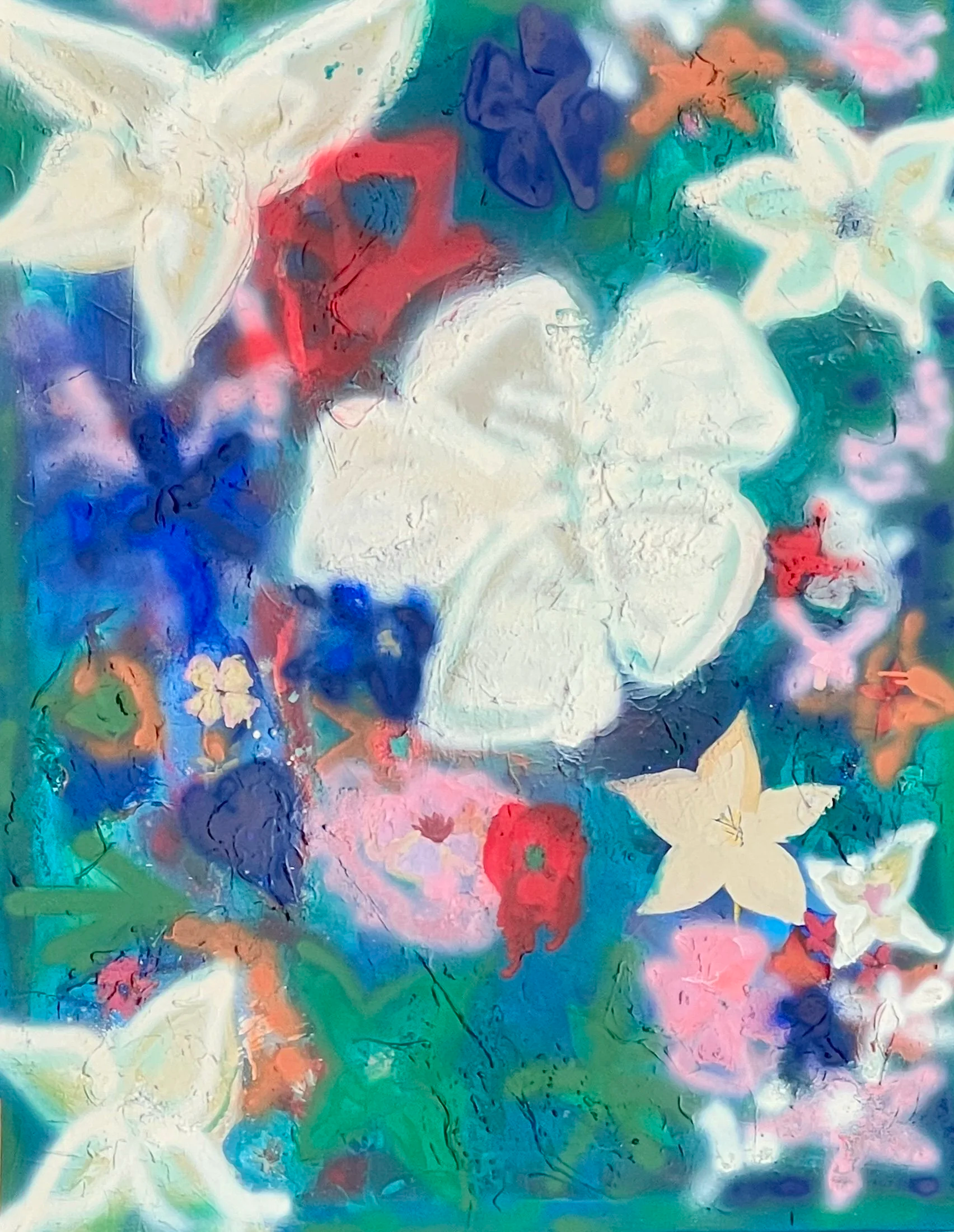 "The garden that remembers itself " 100x120 cm