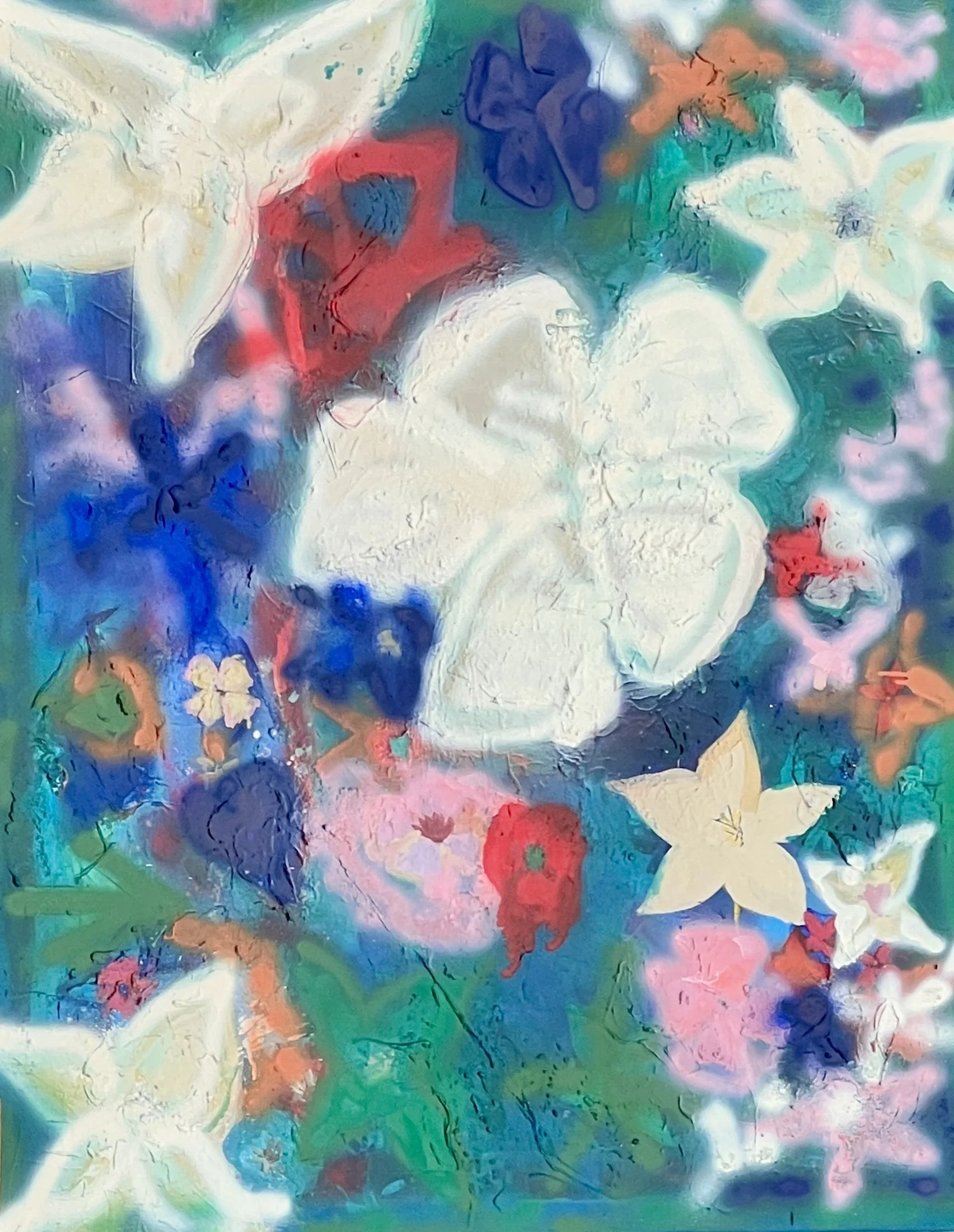 "The garden that remembers itself " 100x120 cm