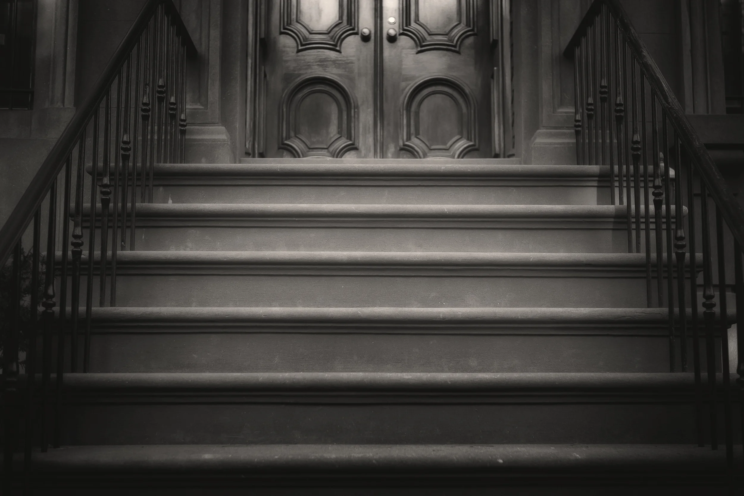 NYC Wall Art, Sepia toned NYC steps