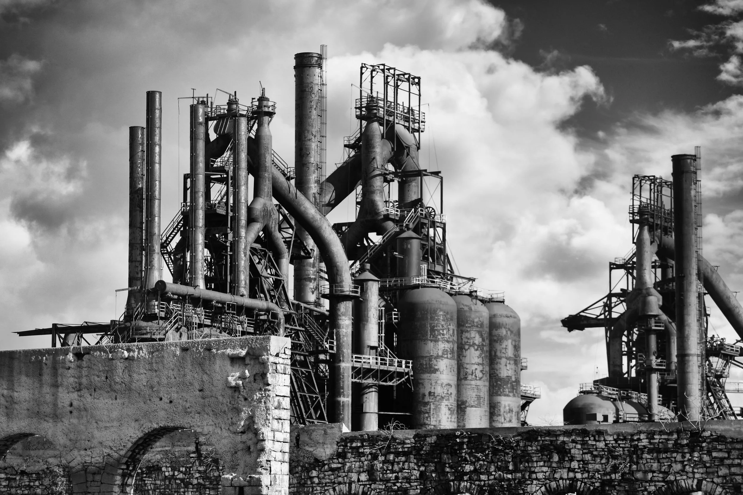 Industrial Masculine Wall Art -- black and white decor