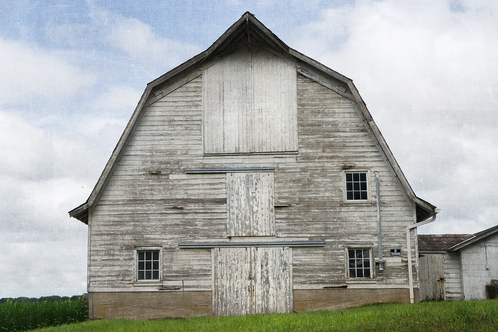 white rustic barn art