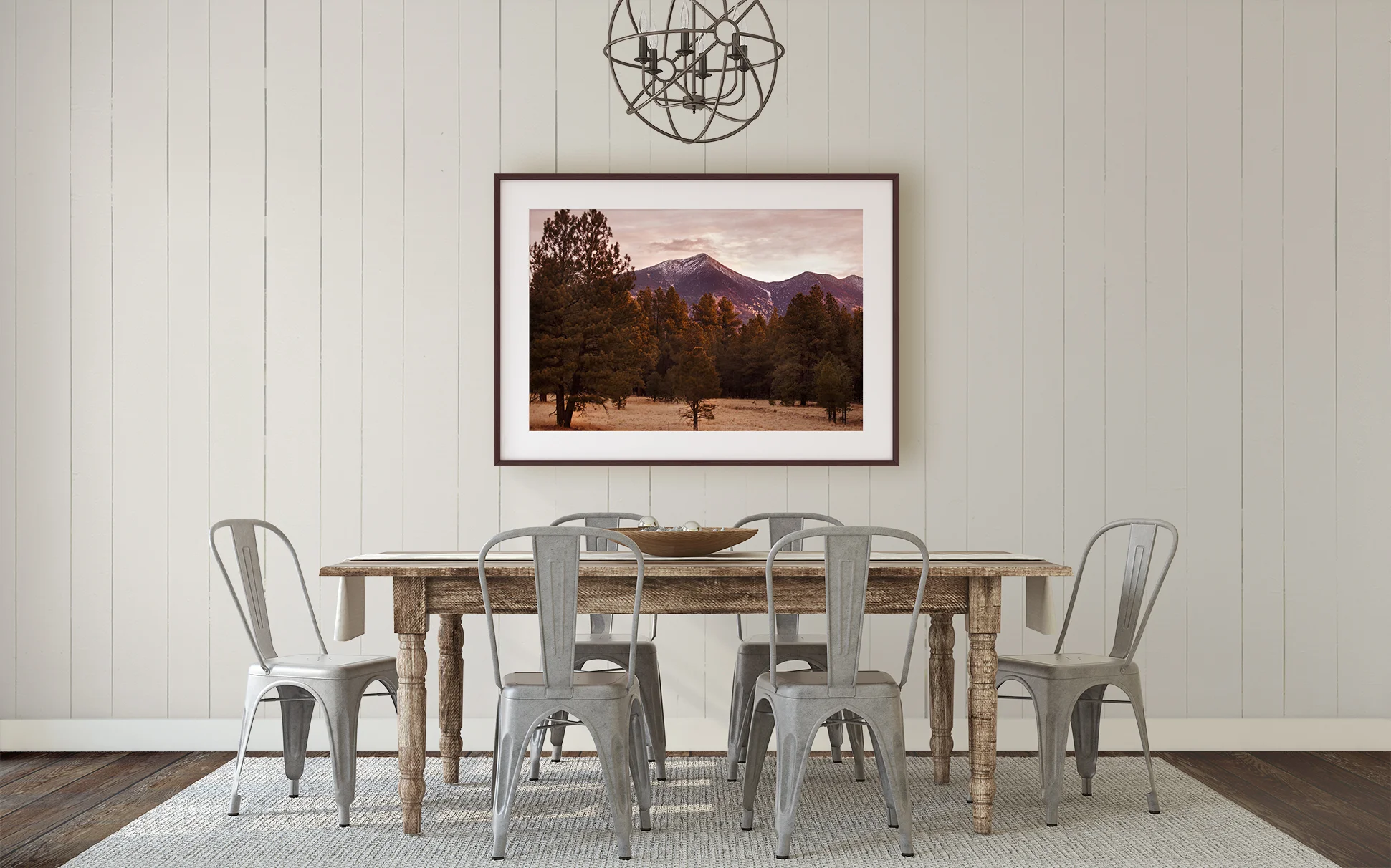 Mountain home art, rustic decor, ski lodge decor