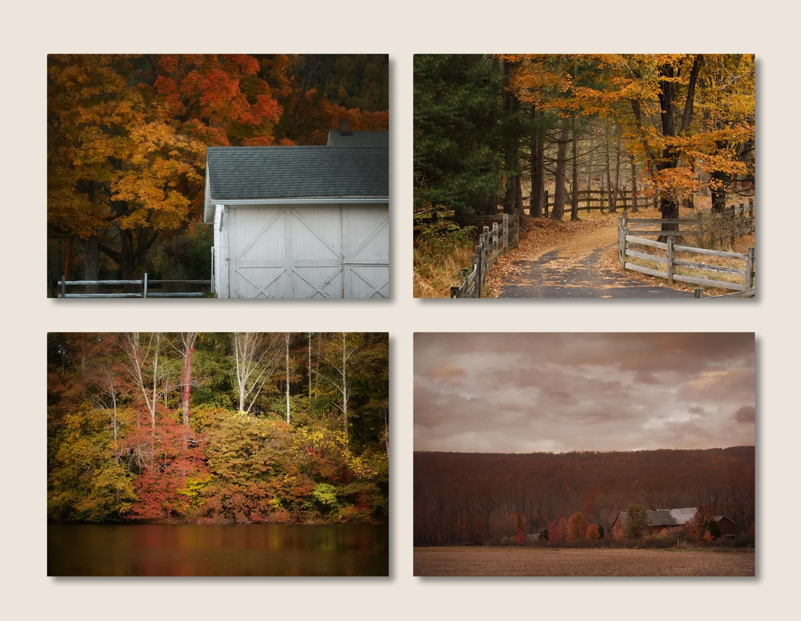 Set of 4 rustic fall art prints, farmhouse decor