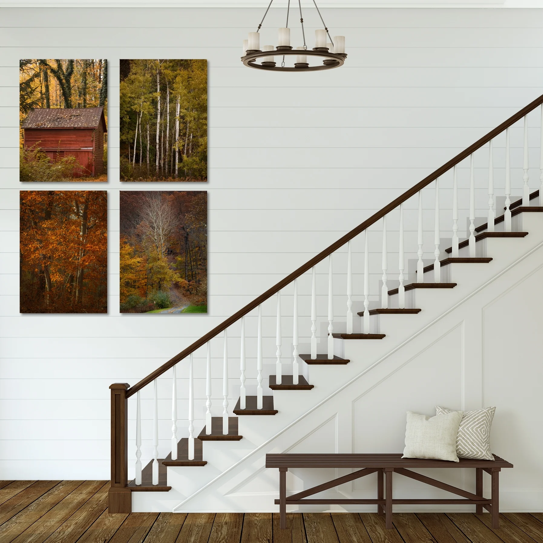 Red and Gold Country Autumn Print