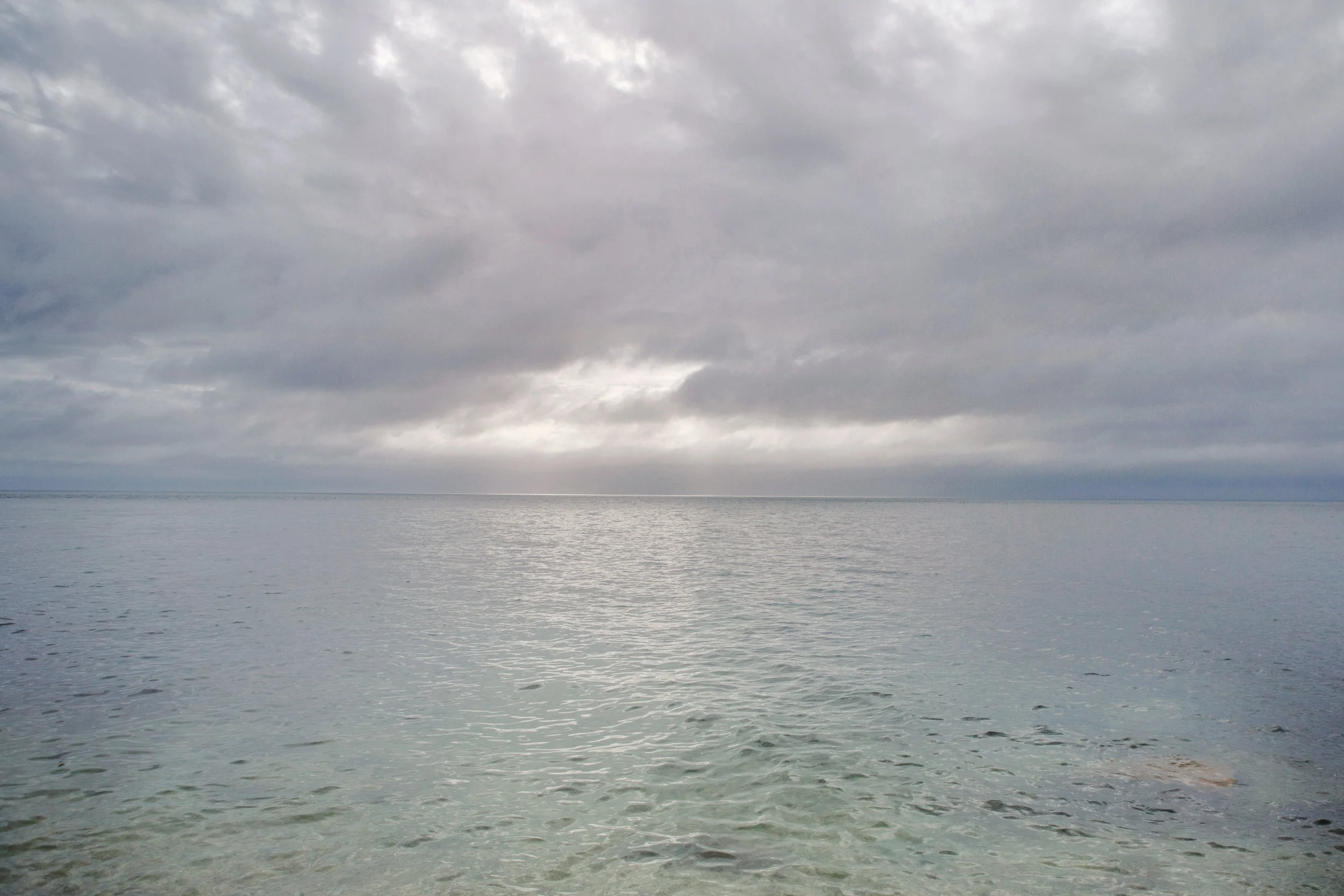 Beach print, serene beach art, blue and green art