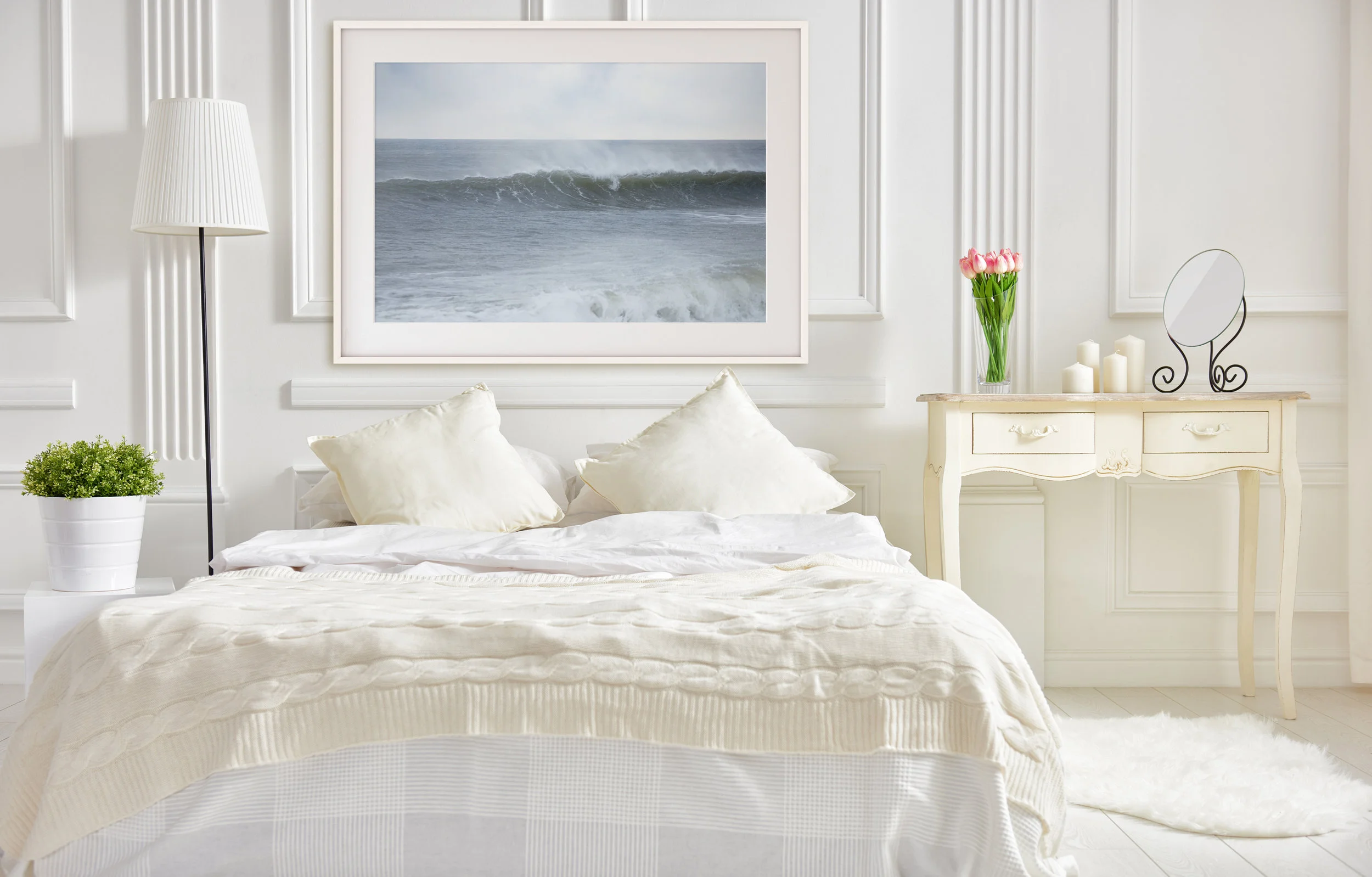 Dark blue art, blue decor, nautical decor, rustic beach photo