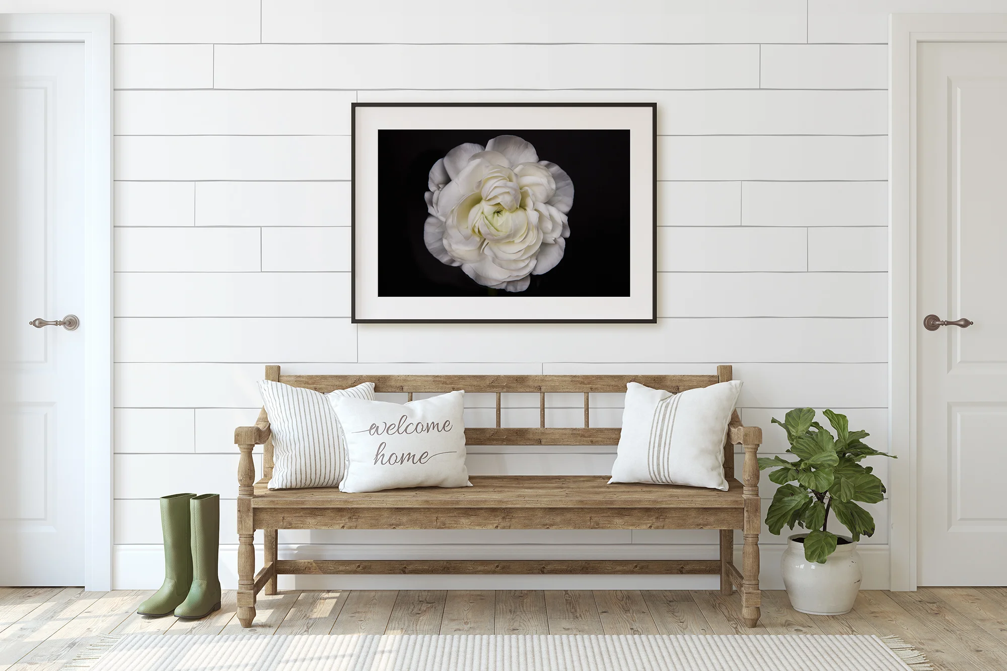 Large floral wall art