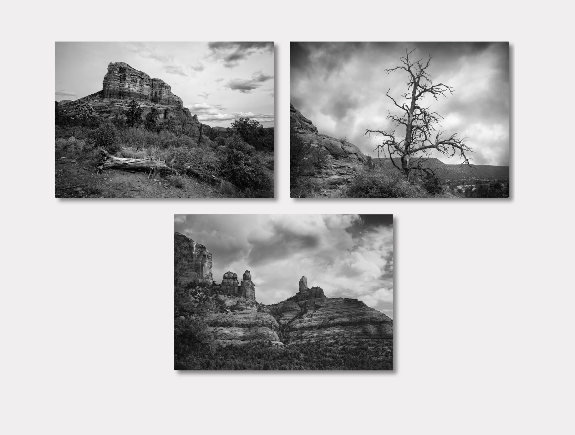 Desert Art Print Set Sedona Red Rock Art