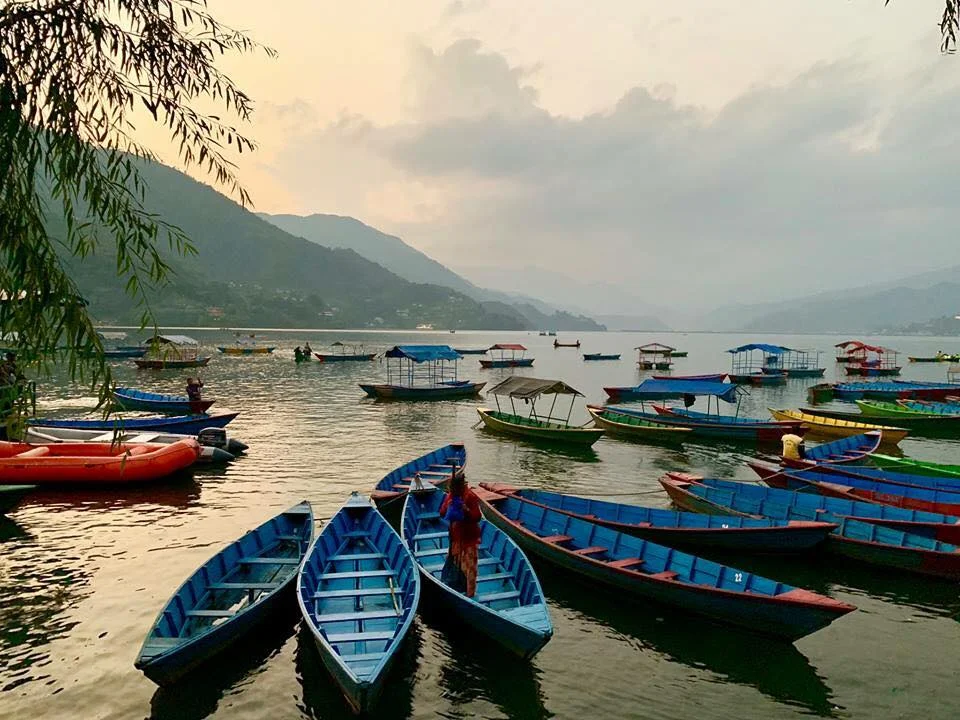Phewa Tal Lake in Pokhara, Nepal