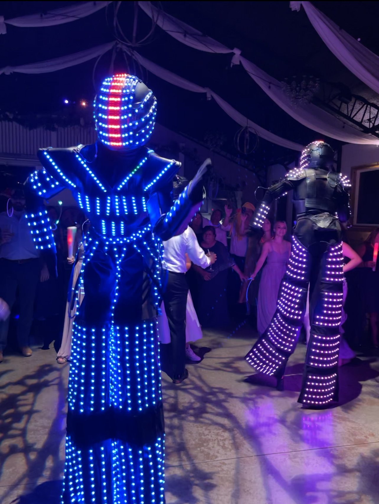 LED Stilt Robots