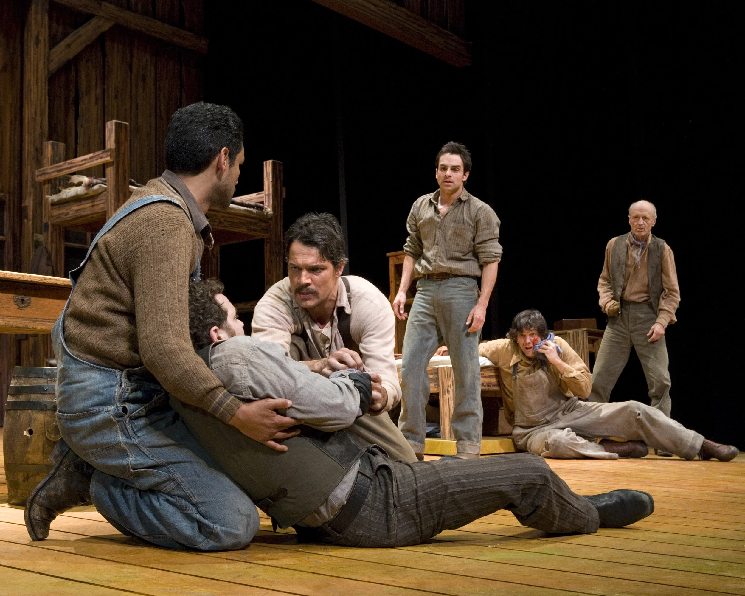 Curley Of Mice And Men Curley And Lennie Fight