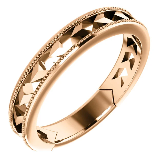 14K Geometric Stackable Band