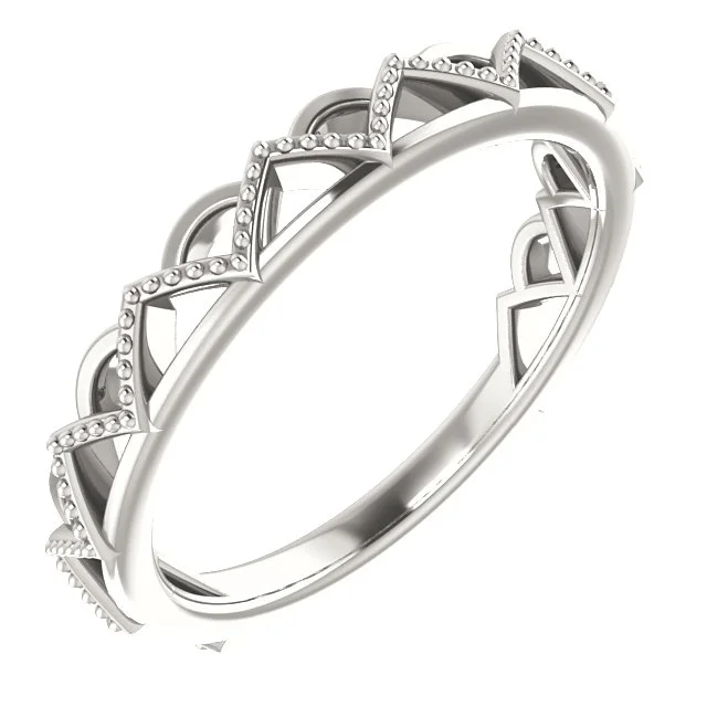 Sterling Crown Stackable Ring