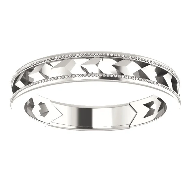 Sterling Geometric Stackable Band
