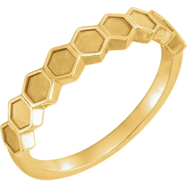 14K Hexcomb Ring