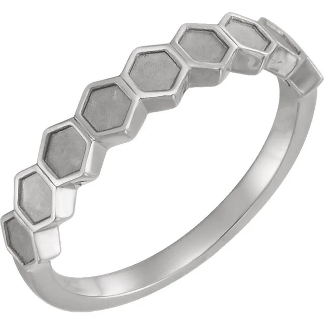 Sterling Hexcomb Ring