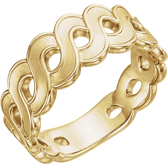 14K Wave Ring