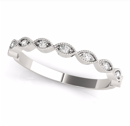 14K Diamond Stackable Band