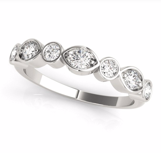 14K Diamond Stackable Ring