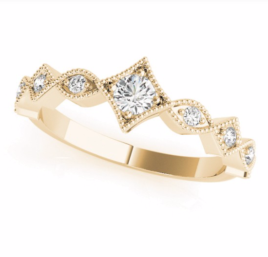 14K Diamond Stackable Ring