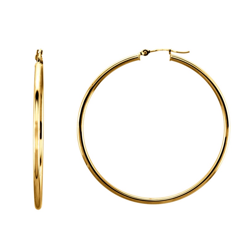 14K Yellow Hoop Earrings