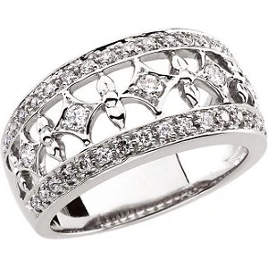 14K White Open Concept Band