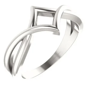 Sterling Geometric Negative Space Ring
