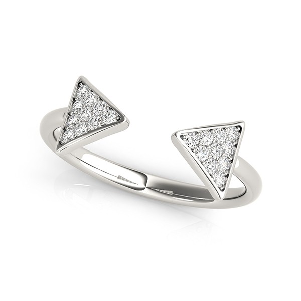 14K Geometric Open Concept Diamond Ring