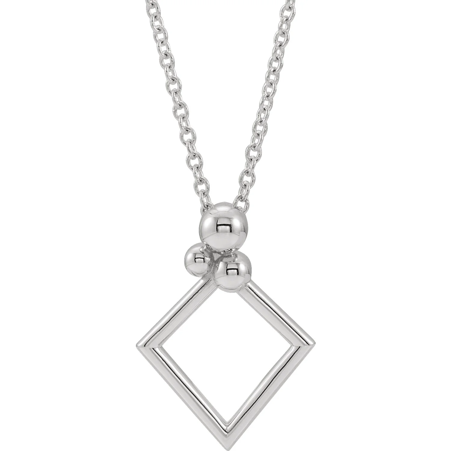 Sterling Geometric Necklace