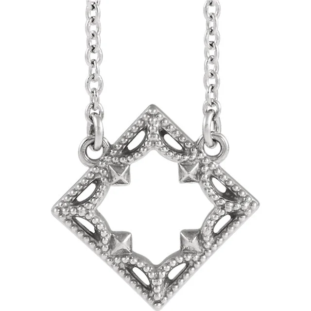 Sterling Vintage Geometric Necklace