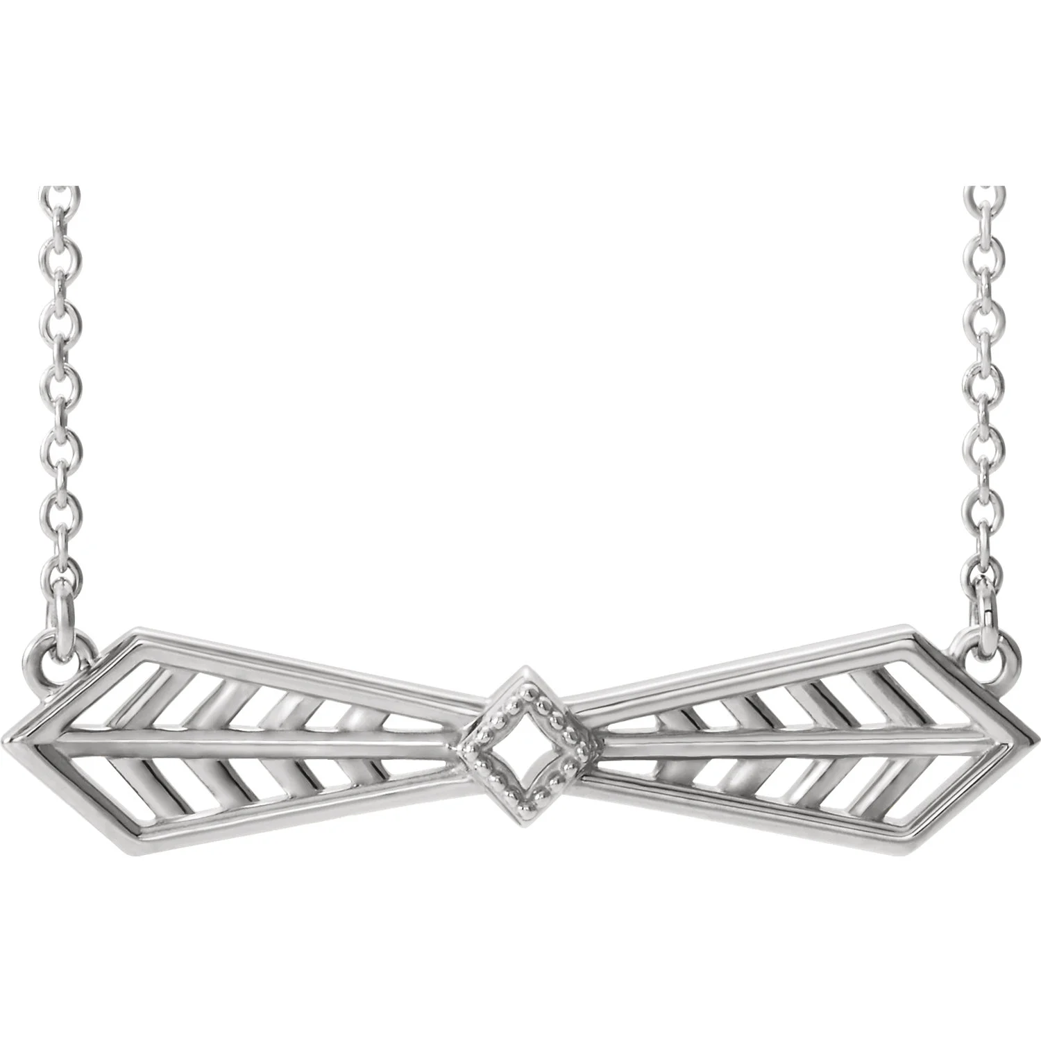 Sterling Vintage Bar Necklace