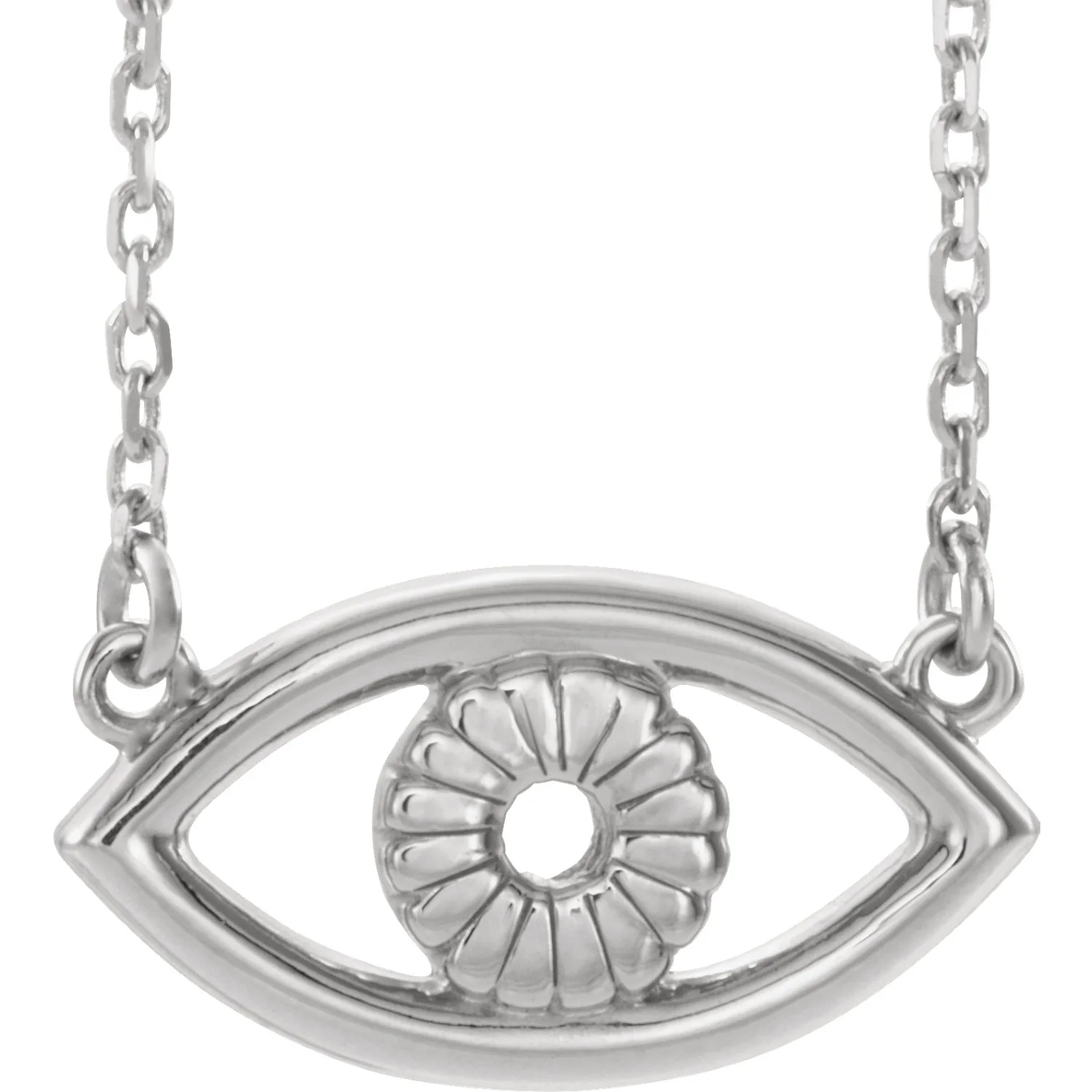 14K Gold Eye Necklace
