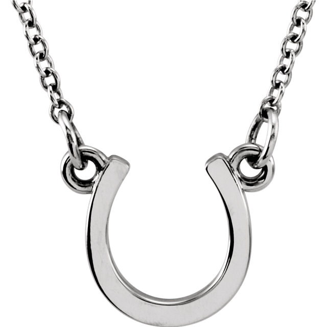 14K Gold Horseshoe Necklace