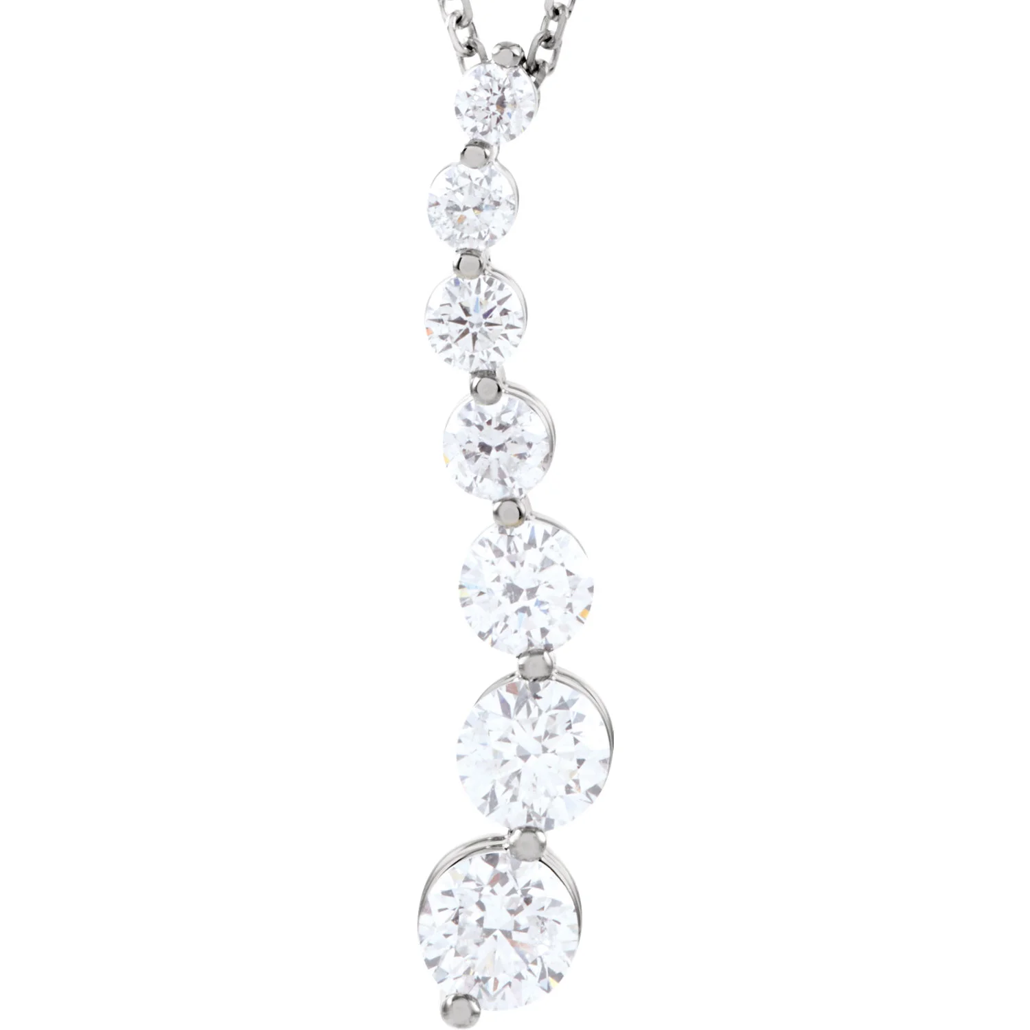 14K Diamond Journey Necklace 1 Carat