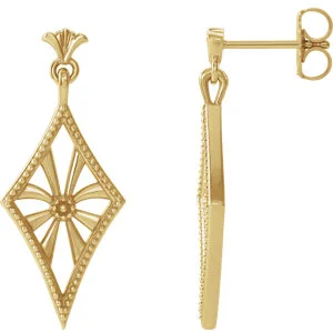 14K Vintage Dangle Earrings