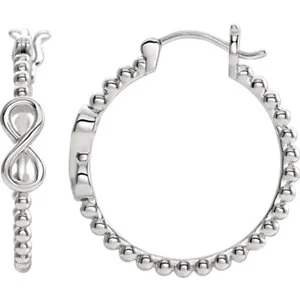 14K Infinity Hoop Earrings