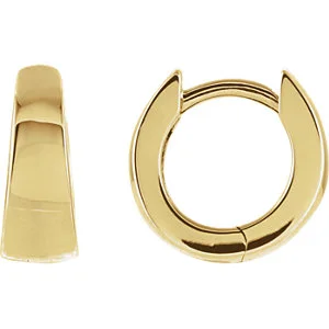 14K Tapered Hoop Earrings