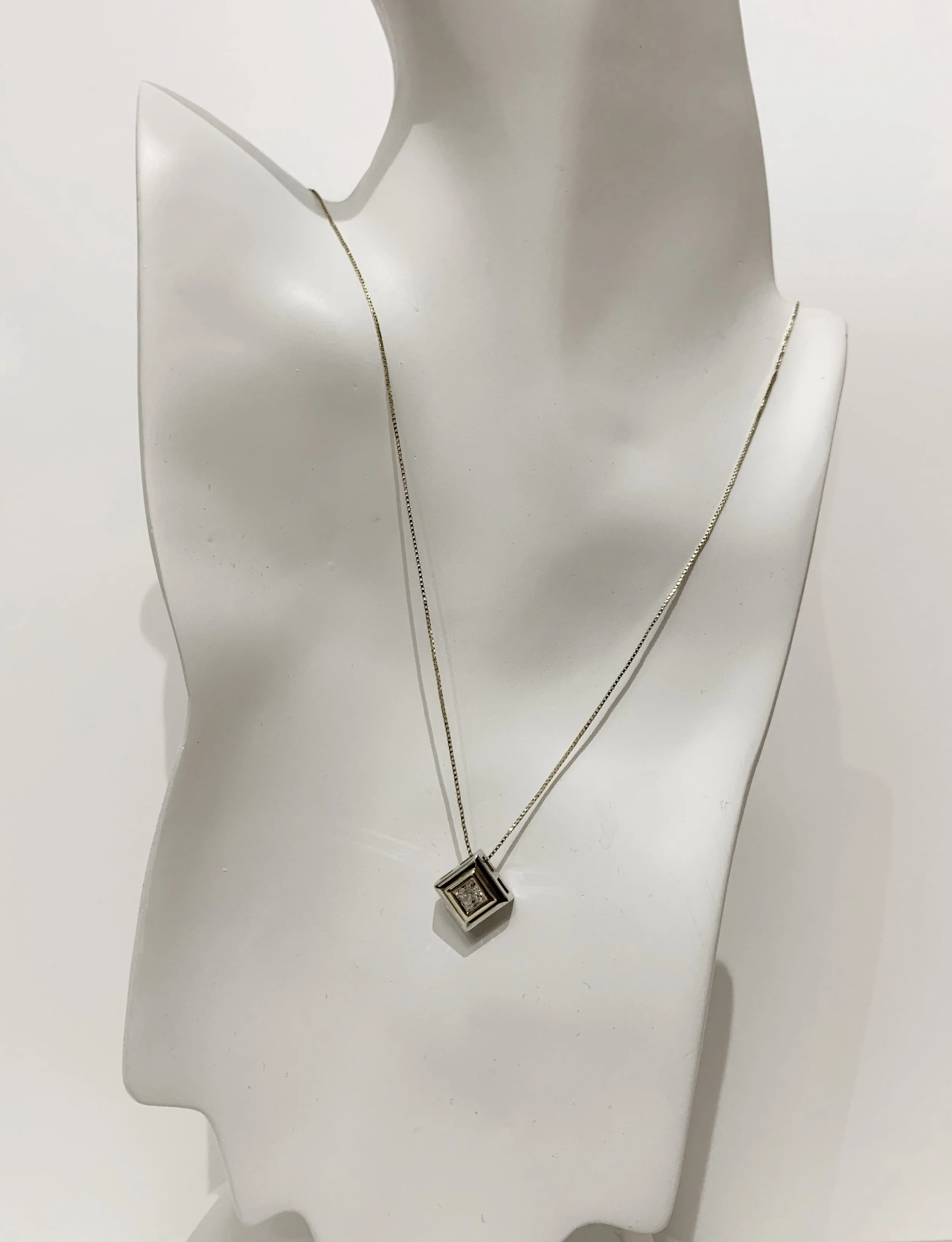 Wolfe Jewelry crafted 14K Yellow CZ Pendant