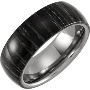 Tungsten with Zebra Wood Inlay Band